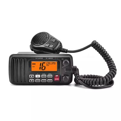 satın al IC-M412 25W Su Geçirmez Telsiz VHF Deniz Telsizi, 0-30KM Menzil ve IPX7 Dalgıç Mobil İstasyon çevrimiçi üretim