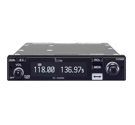 satın al IC-A220E Aviation Band Vehicle Walkie Talkie with 8W Output Power and 0-50km Talk Range IPX4 Water Resistant Mobile Radio çevrimiçi üretim