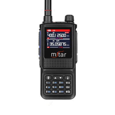1-8km El cihazı M-UV7 Tam bant acil iki yönlü telsiz alarmı LCD ekranı