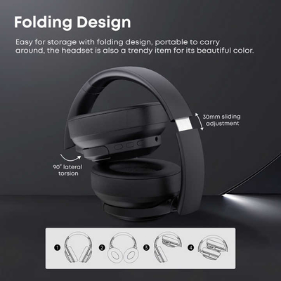 Air Phone Max ANC Gürültü İptal Etme Kablosuz Kulaklık Kablosuz Eğilebilir Katlanabilir Kulaklık Mikrofonlu MP3 çalar Bluetooth Kulaklık