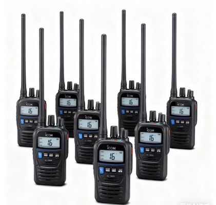 Icom IC-M85UL 16 depolama kanalı ve tehlikeli yerler için çalışma sıcaklığı -20C ~ + 60C ile VHF Deniz Radyo Walkie Talkie